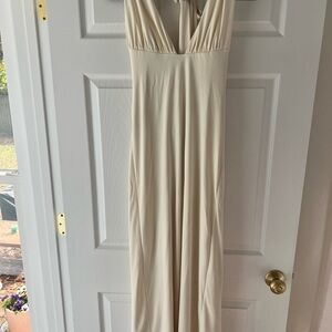 Zara Ivory Halter Dress - Wedding Style